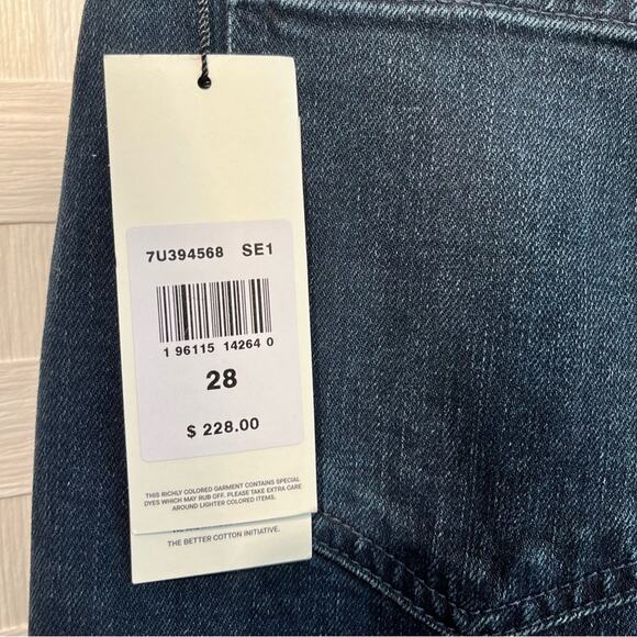 7 For All Mankind Easy Slim Jean In Sunbeam Women’s Size 28 Revolve Denim - Picture 6 of 16